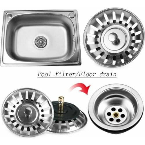 1pc Stainless Steel Pool Filter Floor Drain Hair Drain Reusable Filter Kitchen Tools Multipurpose For Home Bathroom Kitchen