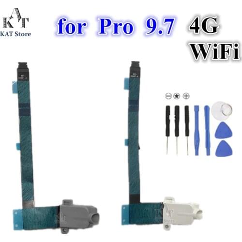 1Pcs Headphone Audio earphone Jack Dock Port Connector Flex Cable Wifi 4G Version Replacement For Ipad Pro 9.7 A1673 A1674 A1675