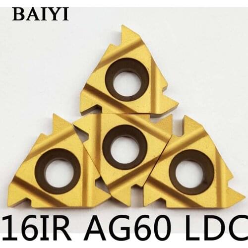 10pcs 16IR AG60 LDC carbide inserts Thread Turning tool cutting tool Lathe Tools cutter CNC tool