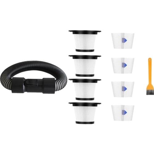 4 Pack HEPA Filter Replacement Set&1 Pcs Telescopic Hose Vacuum Tube Takeover for Moosoo K17 Vacuum Cleaner Accessories