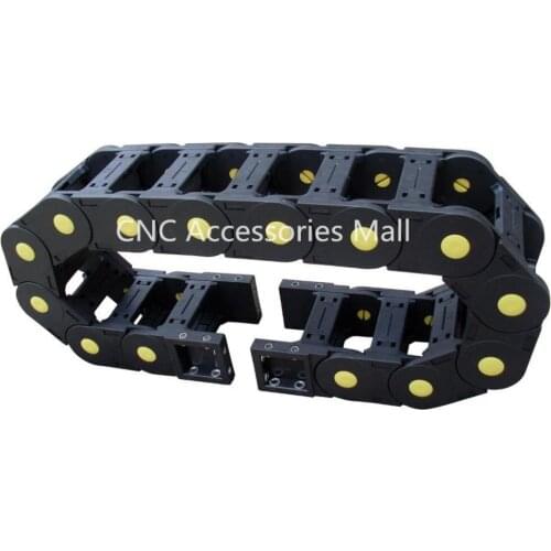1 meter 25*25 Towline Enhanced Bridge-type Drag Chain with End Connectors for CNC Router Machine Tools