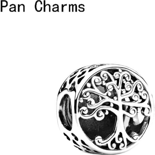 925 Sliver Color Life Tree Family Is Where Love Grows Charm Beads Fit Original Pandora Charms Bracelet Necklace Jewelry Making
