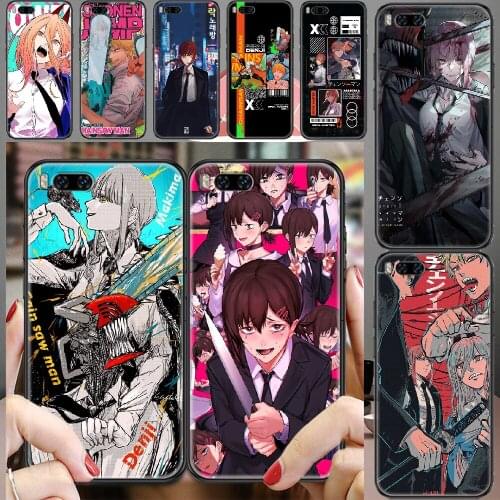 Chainsaw Man Makima Phone case For Xiaomi Mi Max Note 3 A2 A3 8 9 9T 10 Lite Pro Ultra black silicone bumper luxury cover art