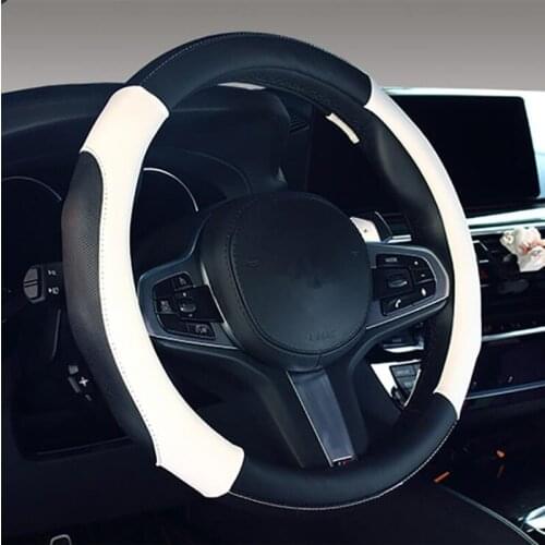 Universal Steering Wheel Cover Breathable Artificial Leather Car Steering-Wheel Cover Fabric Braid Auto interior Accessories