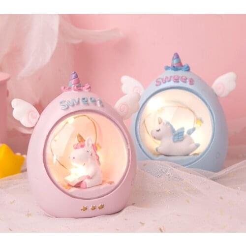 Unicorn dormitory good things dream girl heart lovely bedside lamp children bedroom sleep small night light J05