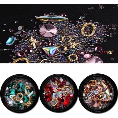 New 6 Style Hybrid crystal UV Epoxy Resin Mold Filling Sequins Nail art DIY Making Jewelry Supplies for jewelry Components