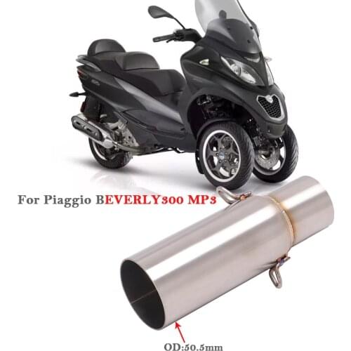 Motorcycle Exhaust Muffler Middle Link Pipe For Piaggio BEVERLY 125 300 MP3 125 250 300 LT X10 125 Modify Slip-on Connect 51mm