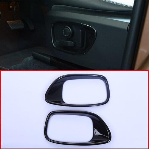For Land Rover Discovery Sport 2015-2018 Black Glossy ABS Interior Seat Adjustment Frame Trim Accessories