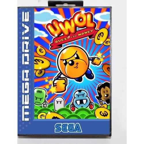 Uwol 16 bit MD Game Card With Retail Box For Sega Mega Drive/ Genesis