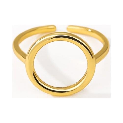 Minimalist Circle Rings Fashion Jewelry Adjustable Stainless Steel Simple Geometric Round Knuckle Rings bague femme