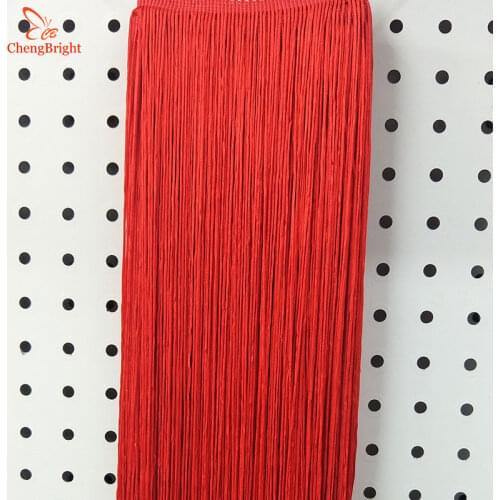 CHENGBRIGHT New 1Yard Long 100cm Ribbon Edge Fringed Trim African Accessories Stage Curtains Latin Dance Clothes Decoration Diy