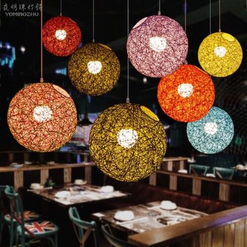 Ma balls chandelier manufacturers wholesale rattan dining room lamp nest woven lamp chandelier gold coin