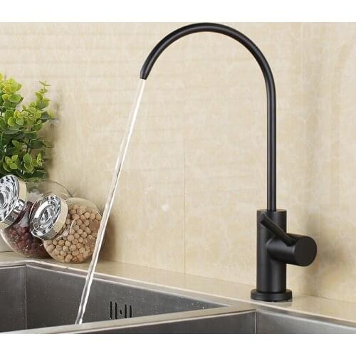 Matte Black stainless steel Lead Free Beverage Faucet Drinking Water Filtration System 1/4-Inch Tube