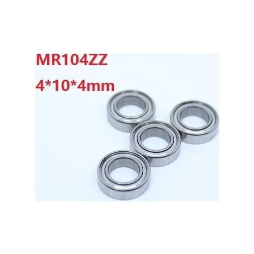 50/100/500pcs MR104ZZ MR104 ZZ MR104Z 4x10x4mm Miniature mini deep groove ball bearing 4*10*4mm