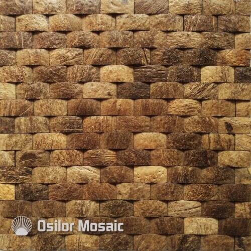 Natural 100% coconut shell mosaic tile for house decoration Southeast Asia style wall tiles for hotel decoration