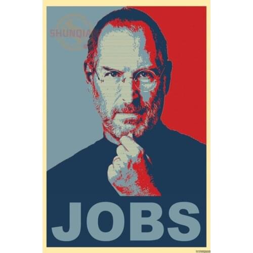 New Steve Jobs Poster Custom Satin Poster Print Cloth Fabric Wall Poster Print Silk Fabric Print Poster