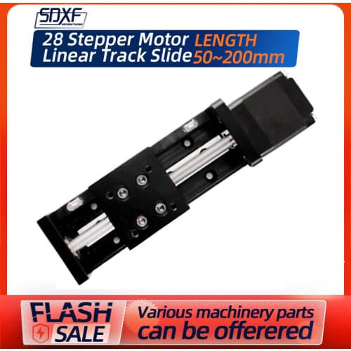 One piece 28 miniature linear slide stepping screw module trapezoidal screw linear rail slide