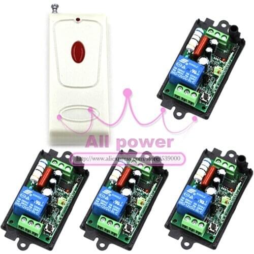 Practical Smart 110V 220V Remote Control Switch 1 Group Include 1 Controller and 4 Receivers Dropshipping Wholesale