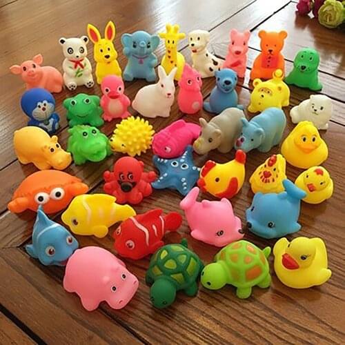 Net Red Five Color Duck Childrens Water Toys Enamel Kneading Baby Duck Bathing Accessories Baby Baby Childrens Bathing Toys