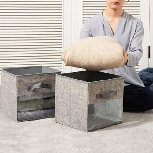 Folding Storage Box Non-woven Fabric Organizer For Kids Toys Sundries Large Clothes Socks Storage Boxes Home Closet Organizer