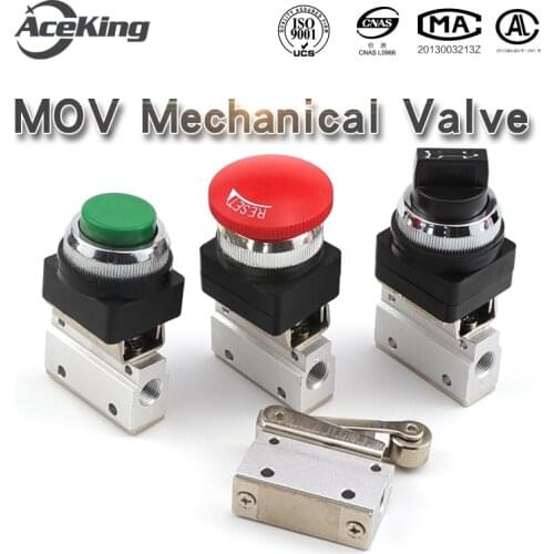 Mov-02 pneumatic valve manual valve air valve switch air control valve button valve roller stroke limit mechanical valve MOV-01