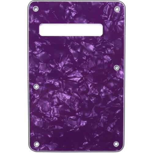 Musiclily Guitar Strat Back Plate for Fender USA/Mexican Standard Stratocaster Modern Style, 4Ply Purple Pearl
