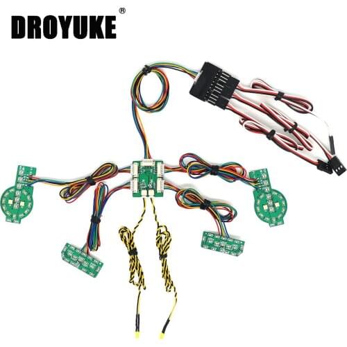 Droyuke New LED Light System Front & Rear Lamp Group for 1/10 1:10 RC Car Traxxas TRX4 Ford Bronco Front and Back Headlights