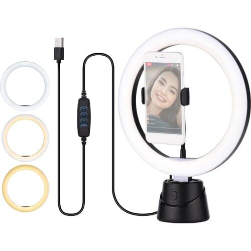 10in/26cm LED Ring Light W/ Smart Tracking Holder APP Control 3000-6000K Dimmable Face Tracking for Smartphone Live Streaming