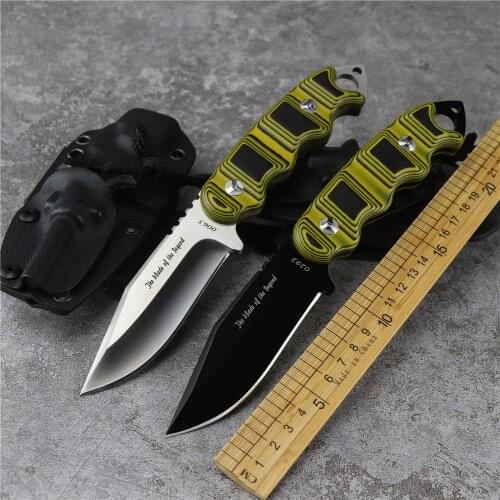 Outdoor Camping Survival Tactical Knife wilderness survival straight knife hunting knife EDC tool 9CR18MOV fixed blade