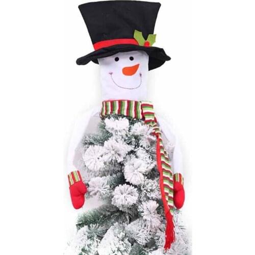 2 Sizes Cute Snowman Christmas Tree Topper Decorations For Christmas Tree Top Accessories For Christmas Party Supplies Ornament