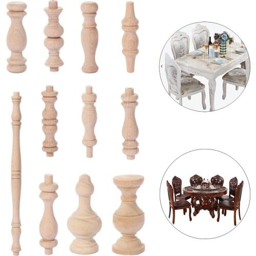 1PC Wood Carved Furniture Foot Legs European Style Vintage Solid Sculpture Cabinet Seat Feets Home Decor Crafts Accessories Tool