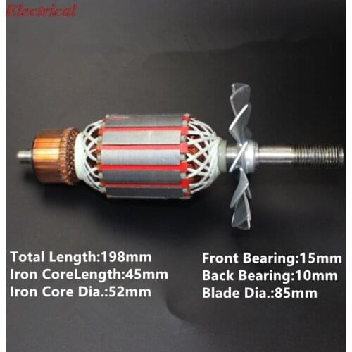 1pc For Dremel 255 Stator Rotor Iron Core 52MM 10 inch Aluminum Sawing Machine Rotor Stator 255 Belt Type Accessories