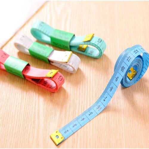 1Pc 1.5M Random Color Body Measuring Ruler Sewing Tailor Tape Measure Sewing Soft Ruler Meter Sewing Measuring Tape