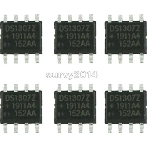 10PCS DS1307 DS1307Z SOP-8 RTC SERIAL 512K I2C Real-Time Clock IC