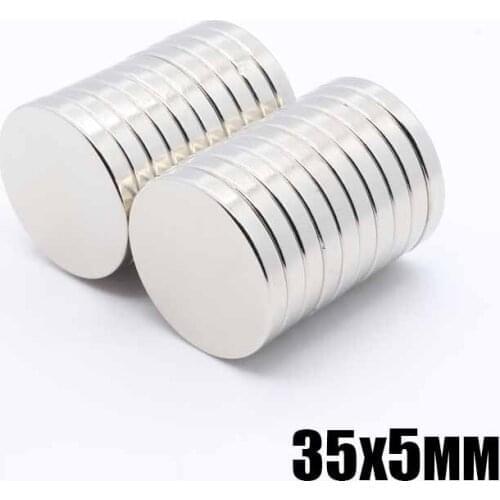 10pcs 35x5 mm Super Strong Round Sheet Magnets 35mm x 5 mm N35 Disc Rare Earth Neo Neodymium Magnet 35*5 mm