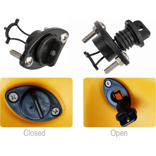2pcs Drain Plug Kit Universal Thread Drain Plug Bung Outdoor Water Aports Drain Plug Kit for Kayak Canoe Boat with 4 Screws