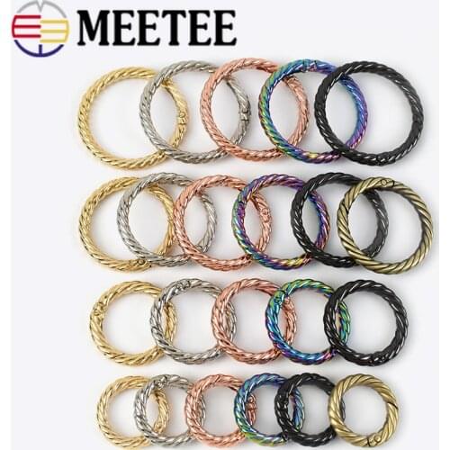 5/10pcs 19/25/32/38mm Openable O Ring Buckles Metal Strap Leather Belt Webbing Spring Chain Buckle Clasp DIY Accessories