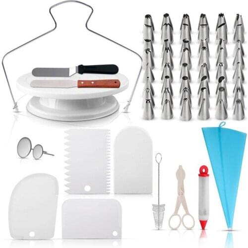 73Pcs/Set DIY Cake Turntable Baking Nozzles Tools Set for Decor