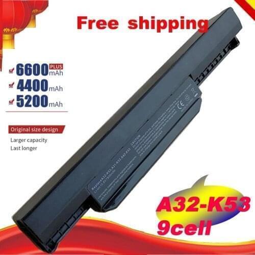 9cell 7800mAh Laptop battery For ASUS K53 K53B K53BY K53E K53F K53J K53S K53SD K53SJ K53SV K53T K53TA K53U Free shipping