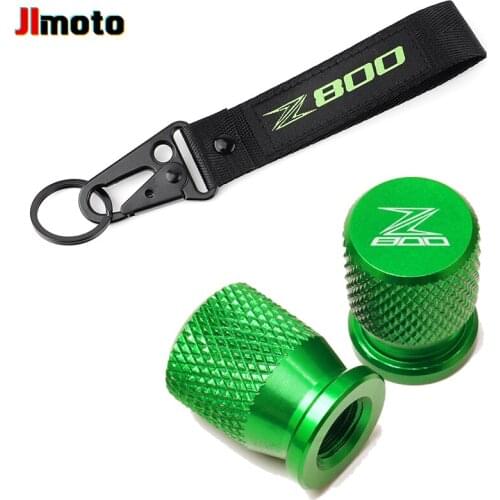 For Kawasaki Z800 Motorcycle Tire Valve Air Port Stem Cover Cap Accessories&Embroidery Key Holder Chain Ring Collection Keychain