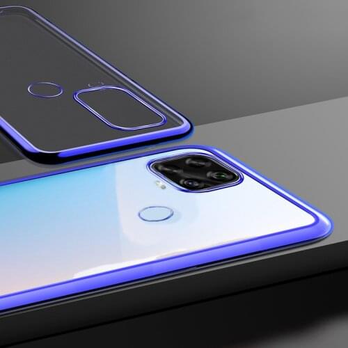 For ZTE A1 Alpha 20 Plus Case Transparent Plating Bumper Slim Soft TPU Phone Cover