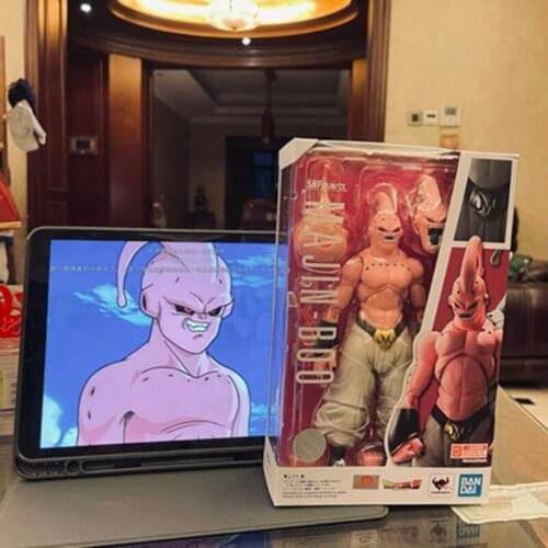 Dragon Ball Z Majin Buu Shf Original Figure Scence Cosplay Decor Collectible Toys For Children Joint Moveable Super Model Dolls