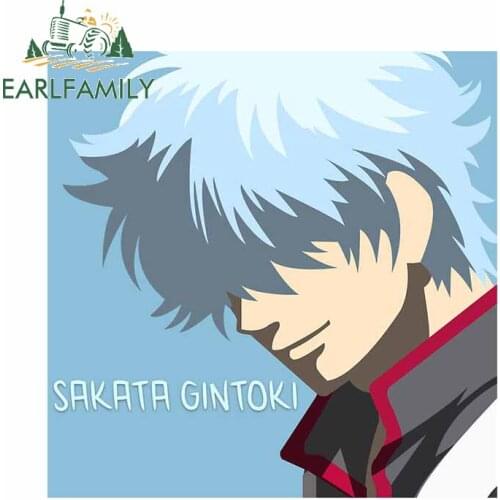 EARLFAMILY 13cm x 12.9cm For GINTAMA Car Stickers Repair Decal Graffiti Sticker Refrigerator Bumper Vinyl Material Decoration