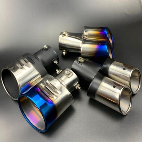 Car-styling Exhaust Rear Muffler Stainless Steel Rear Tail Exhaust Muffler Tip End Pipes Silencer Tail Pipe Car Accessories