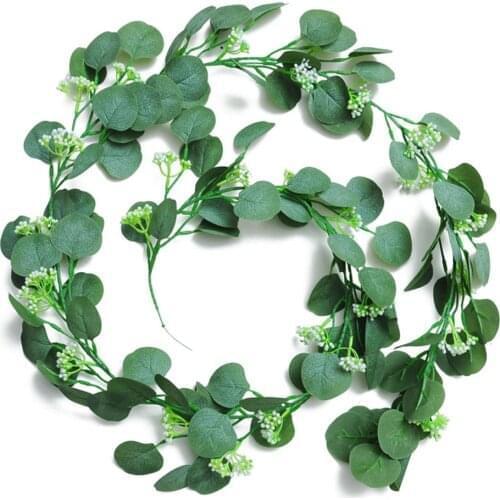 Artificial Plant Flowers Eucalyptus Vines Silk Home Decor Party Garden Wedding Mariage Hanging Home Decoration Salon Accessories