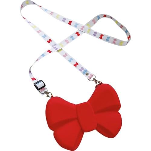 Little Girls Cross-body Purse, Lovely Bow Shape Shoulder Bag Lightweight Handbag