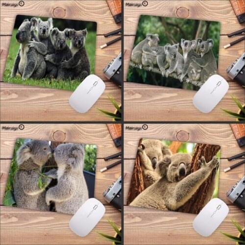 Mairuige Cute Koala Bear Style Animal Computer Notebook Rectangle Rubber Mousemat Optical Laster Anti-slip Gaming Mice Play Mat