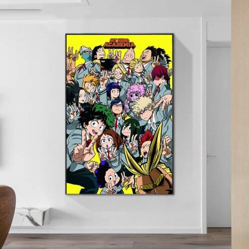 My Hero Academia Illustration Picture Anime Wall Art Print Decor,50 x 70 cm,No Frame