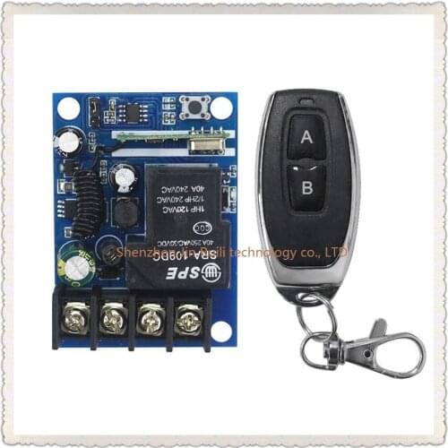 New DC12--48V 12V 24V 36V 48V 1CH 10A RF Wireless Remote Control Switch System teleswitch 1pc(JRL-17)Transmitter + 1 *Receiver