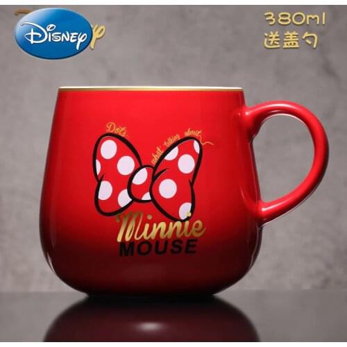 Disney Authentic Ceramic Mug Mickey Minnie Water Mug Creative Cute Cartoon Mug Female Couple